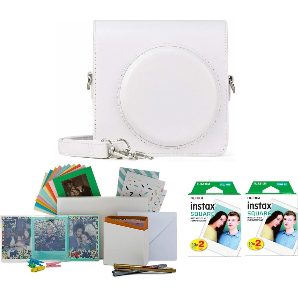 PELÍCULA INSTANTÁNEA FUJIFILM INSTAX SQUARE + ESTUCHE - PACK 40 HOJAS | BLANCO