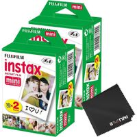PELÍCULA INSTANTÁNEA FUJIFILM INSTAX MINI + PAÑO DE LIMPIEZA - PACK 40 HOJAS