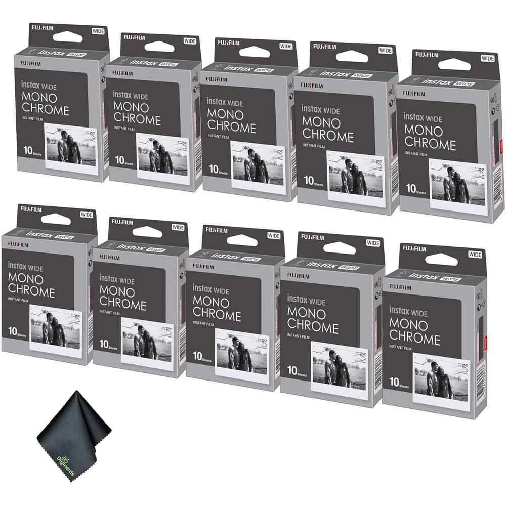 PELÍCULA INSTANTÁNEA FUJIFILM INSTAX WIDE MONOCROMÁTICA - PACK 100 HOJAS
