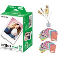 PELÍCULA INSTANTÁNEA FUJIFILM INSTAX MINI + MARCOS + SOPORTE PARA FOTOS- SET 3 PZS