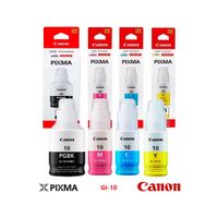 Tinta Canon Gi-10 CMYBK 4 Botellas Alto Rendimiento