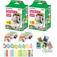 PELÍCULA INSTANTÁNEA FUJIFILM INSTAX MINI + PEGATINAS - PACK 40 HOJAS