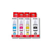 Tinta Canon GI-190 kit x4 Colores CMYBK