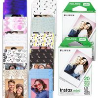 PELÍCULA INSTANTÁNEA FUJIFILM INSTAX MINI + MARCOS ADHESIVOS - PACK 40 HOJAS