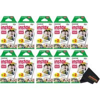 PELÍCULA INSTANTÁNEA FUJIFILM INSTAX MINI + PAÑO MICROFIBRA - PACK 200 HOJAS