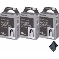 PELÍCULA INSTANTÁNEA FUJIFILM INSTAX MINI MONOCROMÁTICA + PAÑO - SET 2 PZS