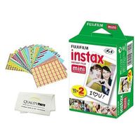 PELÍCULA INSTANTÁNEA FUJIFILM INSTAX MINI + PEGATINAS + PAÑO DE LIMPIEZA - SET 3 PZS