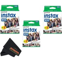 PELÍCULA INSTANTÁNEA FUJIFILM INSTAX WIDE + PAÑO MICROFIBRA SUNSHINE- PACK 60 HOJAS