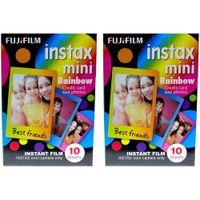 PELÍCULA INSTANTÁNEA FUJIFILM INSTAX MINI RAINBOW - PACK 20 HOJAS