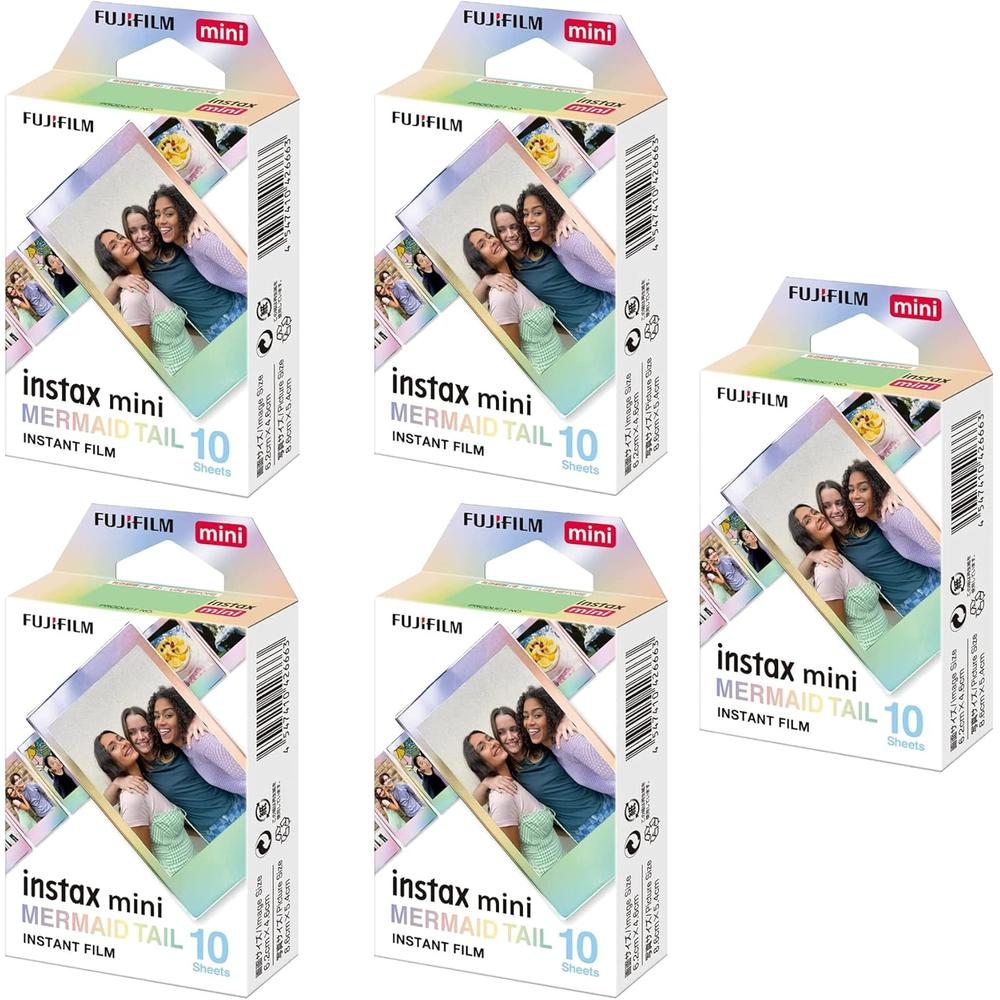 PELÍCULA INSTANTÁNEA FUJIFILM INSTAX MINI MERMAID TAIL - PACK 50 HOJAS