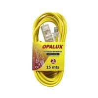 Extension De Toma Corrientes Con 3 Tomas 15 Metros Opalux OP-FL1215