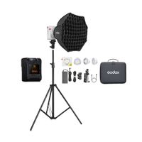 Luz Continua Godox ML100R Kit 2 - Parante - Softbox AD-S60S - Bateria PD65W