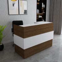 Counter de recepción Escanor Blanco y Marrón | Masiva Home
