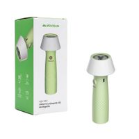 Linterna y Lampara LED Recargablecon Luz Calida y Fria para Camping Emergencia y Escritorio Verde