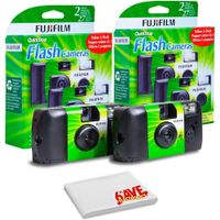 CÁMARA DESECHABLE FUJIFILM QUICKSNAP FLASH 400 PAÑO MICROFIBRA OV - PACK 4 PZS