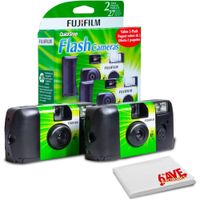 CÁMARA DESECHABLE FUJIFILM QUICKSNAP FLASH 400 PAÑO MICROFIBRA - SET 3 PZS