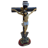 Crucifijo 16 Pulgadas Base Madera