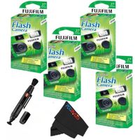 CÁMARA DESECHABLE FUJIFILM QUICKSNAP FLASH 400 LÁPIZ LIMPIADOR DE LENTES - SET 5 PZS
