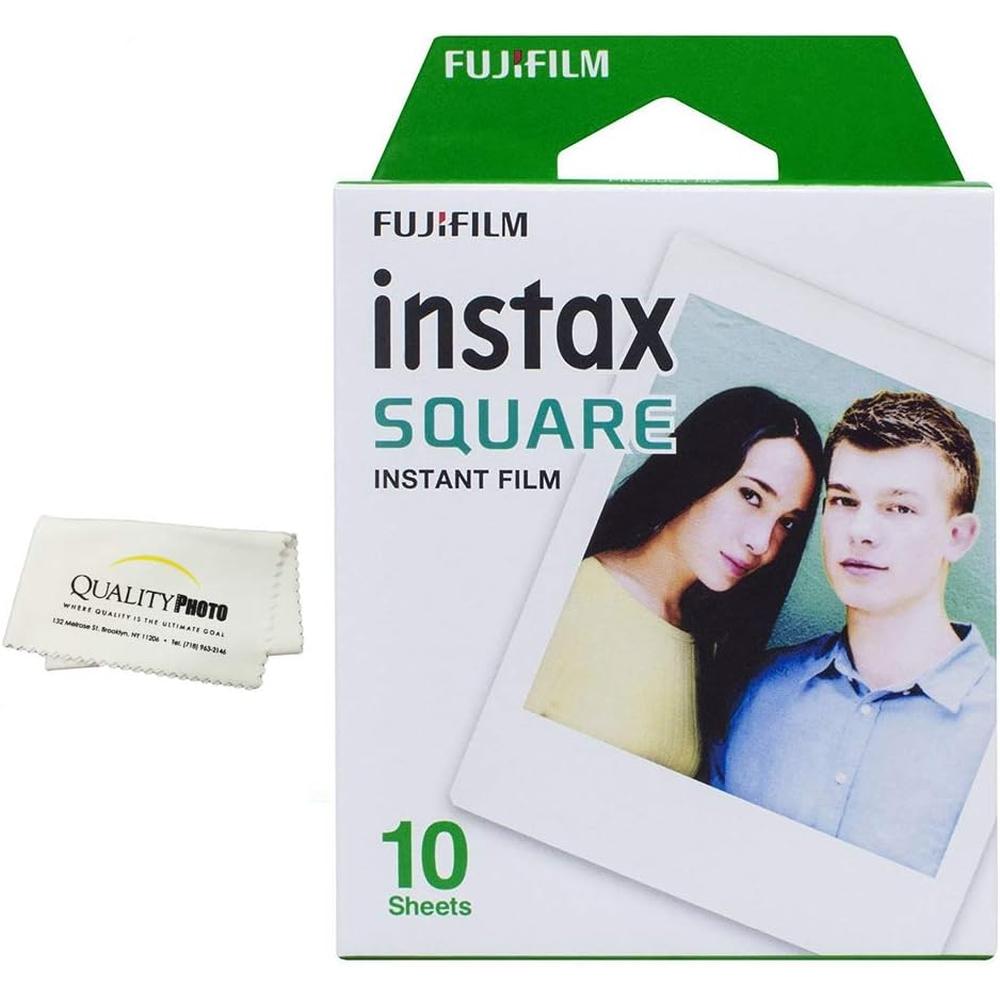 PELÍCULA INSTANTÁNEA FUJIFILM INSTAX SQUARE + PAÑO DE LIMPIEZA - PACK 10 HOJAS