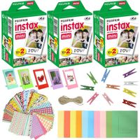 PELÍCULA INSTANTÁNEA FUJIFILM INSTAX MINI + MARCOS PARA FOTO - PACK 60 HOJAS