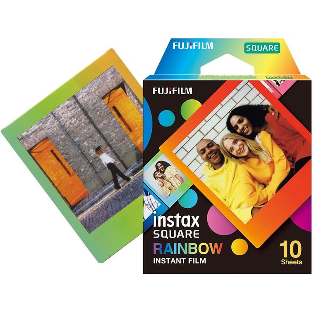 PELÍCULA INSTANTÁNEA FUJIFILM INSTAX SQUARE RAINBOW - PACK 10 HOJAS