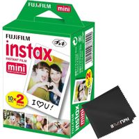 PELÍCULA INSTANTÁNEA FUJIFILM INSTAX MINI + PAÑO DE LIMPIEZA - PACK 20 HOJAS