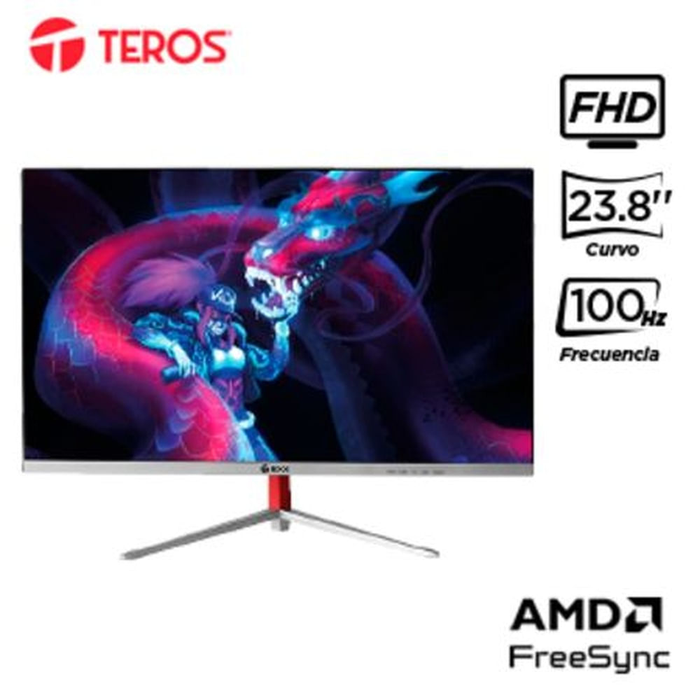 Monitor Curvo TEROS TE-2401S 23.8 FHD VA HDMI VGA Negro
