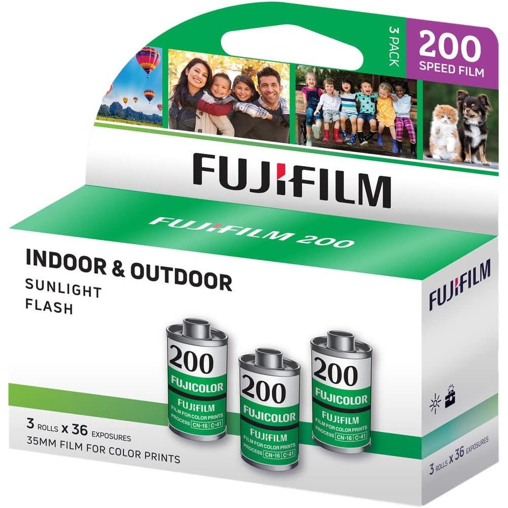 PELÍCULA FOTOGRÁFICA FUJIFILM FUJICOLOR 200 35MM - PACK 3 PZS
