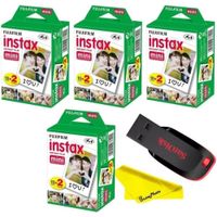 PELÍCULA INSTANTÁNEA FUJIFILM INSTAX MINI + MEMORIA USB 32GB - PACK 80 HOJAS
