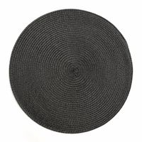 Set X6 Manteles Individuales Negros Para Comedor