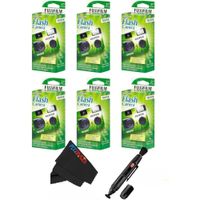 CÁMARA DESECHABLE FUJIFILM QUICKSNAP FLASH 400 LÁPIZ LIMPIADOR DE LENTES - PACK 6 PZS