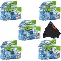 CÁMARA DESECHABLE FUJIFILM QUICKSNAP WP 35MM + USB SANDISK 32GB + PAÑO MF - PACK 5 PZS