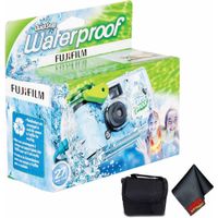 CÁMARA DESECHABLE FUJIFILM QUICKSNAP 800 RESISTENTE AL AGUA 35MM ESTUCHE PAÑO MICROFIBRA - SET 3 PZS