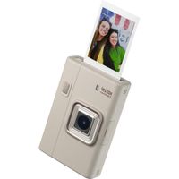FUJIFILM instax mini LiPlay+ Cámara Instantánea Híbrida - Beige Arena, Lente Fijo 28mm