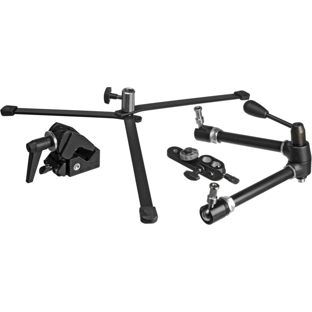 Manfrotto Magic Arm Kit 143 con Soporte para Cámara y Super Clamp