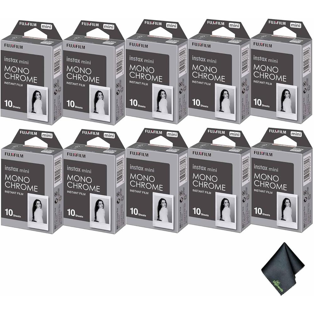 PELÍCULA INSTANTÁNEA FUJIFILM INSTAX MINI MONOCROMÁTICA - PACK 100 HOJAS