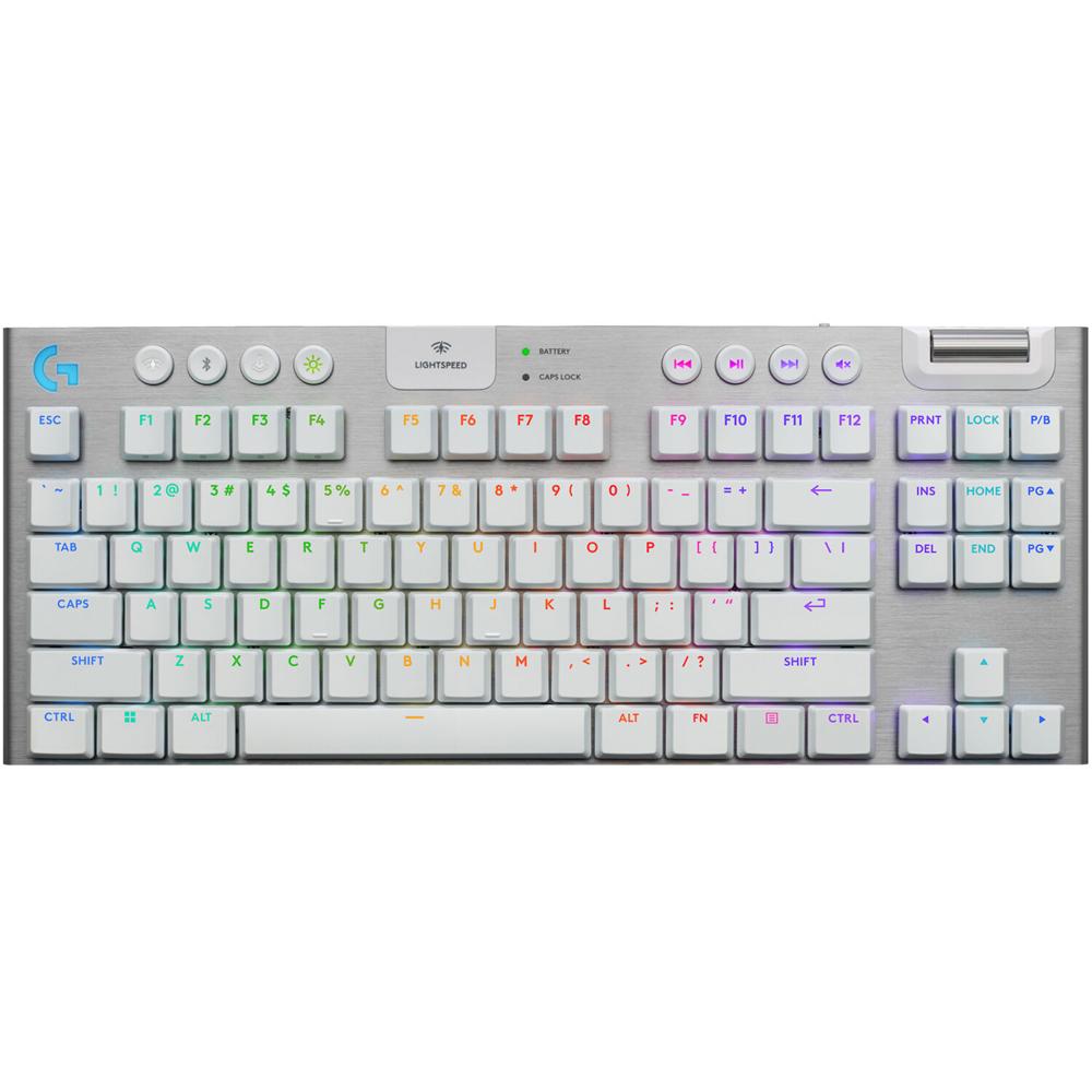 Logitech G915 X TKL Wireless Teclado Mecánico RGB (Blanco, Interruptores GL Táctiles)