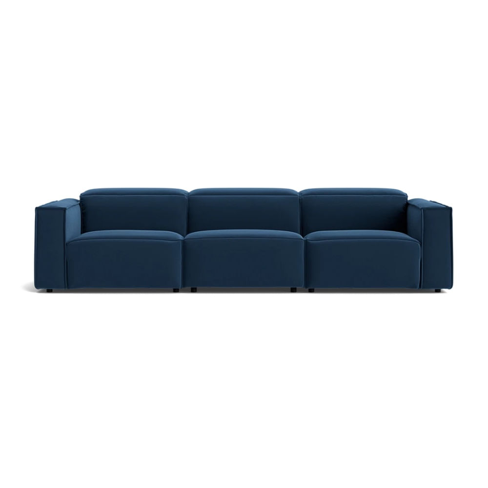 Sofá de 3 Cuerpos Bob Azul Acero Fabiani Home