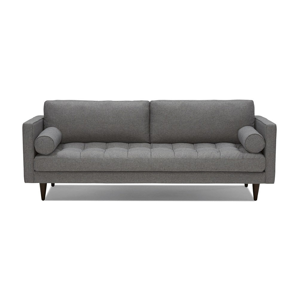 Sofá de 3 Cuerpos Luana Gris Fabiani Home