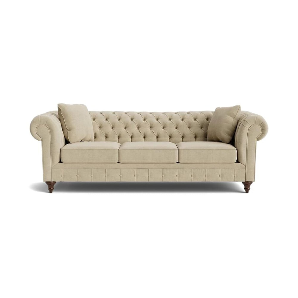 Sofá de 3 Cuerpos Chester Beige Fabiani Home