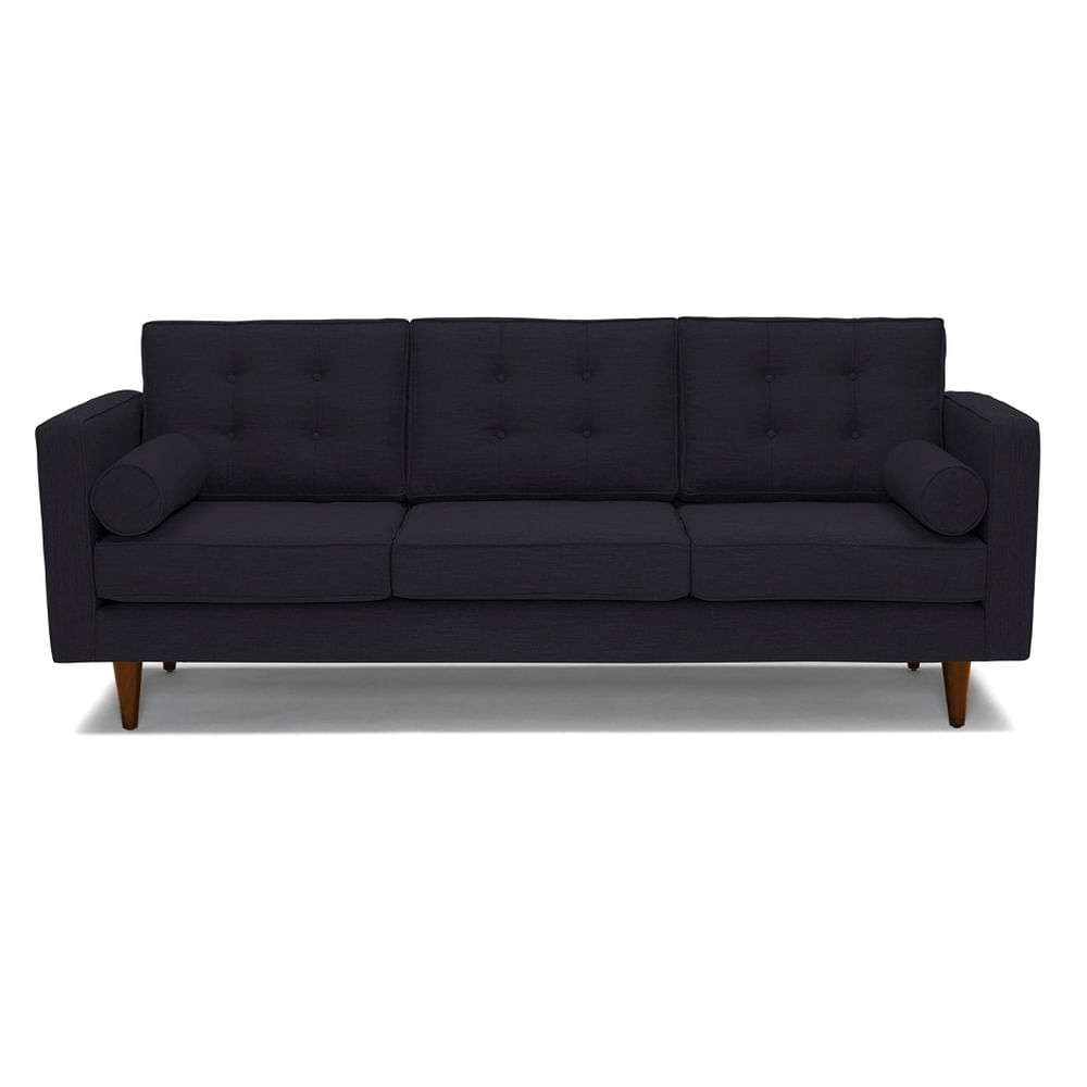 Sofá de 3 Cuerpos Jordan Negro Fabiani Home