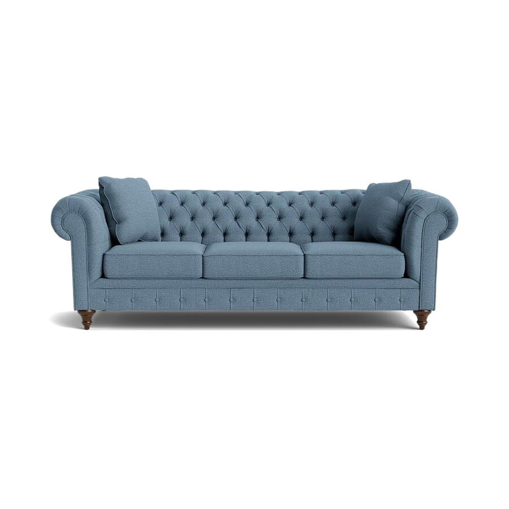 Sofá de 3 Cuerpos Chester Azul Claro Fabiani Home