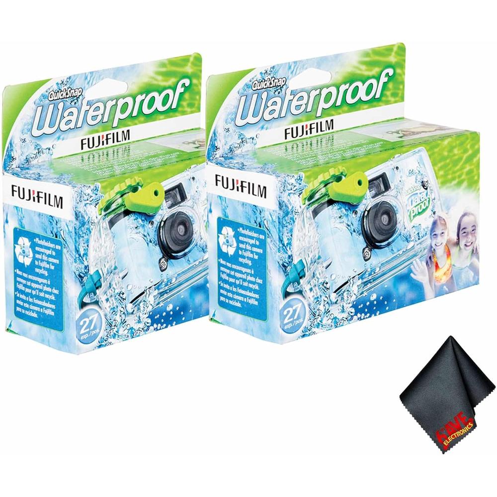 CÁMARA DESECHABLE FUJIFILM QUICKSNAP 800 WP 35MM + PAÑO MF DIGINERDS - PACK 2 PZS