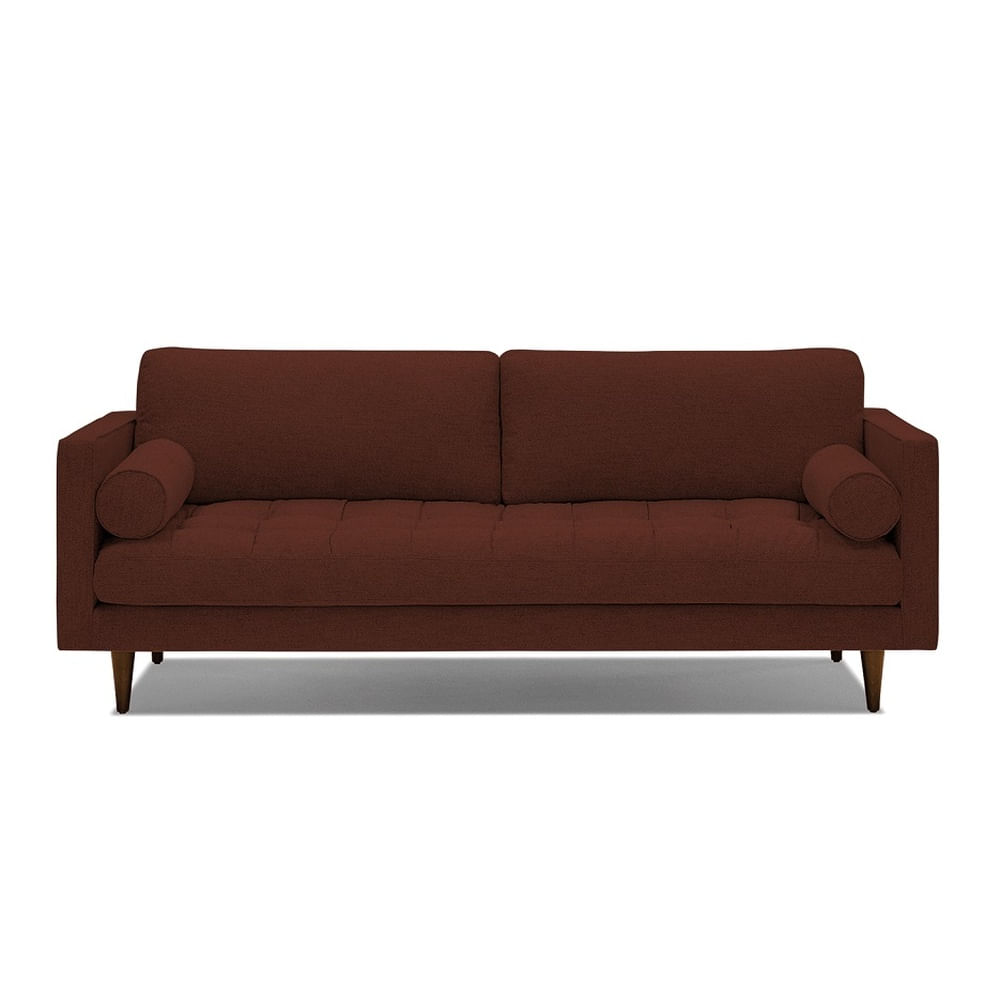 Sofá de 3 Cuerpos Luana Marron Rojizo Fabiani Home