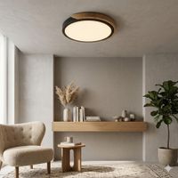 Panel LED Decorativo E27 D27cm Osaka Negro 48W 3 tiempos ExtraLED