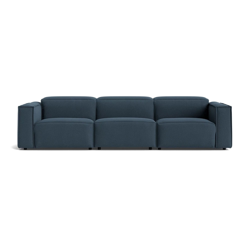 Sofá de 3 Cuerpos Bob Azul Cobalto Fabiani Home