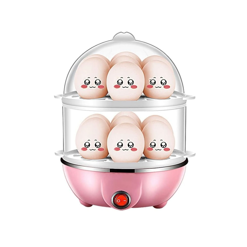 Hervidor de Huevos de Doble Capa Capacidad - Rosado