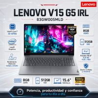 Laptop Lenovo V15 G5 IRL 15.6 FHD TN Core i3-1315U 8GB DDR5 512GB SSD Intel UHD  83GW005MLD