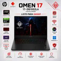 Laptop Gamer HP OMEN 17.3 FHD IPS 144Hz Ryzen AI 9 365 32GB DDR5 1TB SSD RTX 5060 8GB 17-db1002la