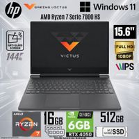 Laptop Gamer HP Victus 15.6  FHD 144Hz Ryzen 7 7445HS 16GB RAM 512GB SSD RTX 4050 6GB 15-FB3093DX